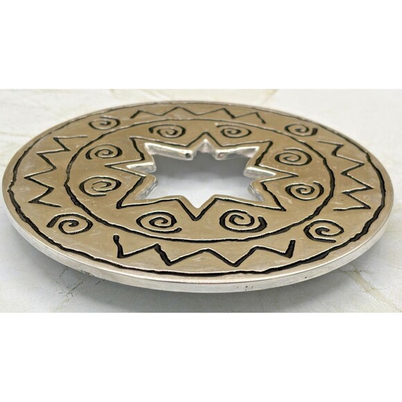 Wilton Armetale Reggae Trivet Pewter Metal Holloware 7" Diameter #820081 Discont - Picture 7 of 12